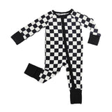 LITTLE ONE FOOTIE - BLACK CHECK