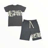 TINY WHALES BABY LOCALS ONLY SET - MINERAL BLACK