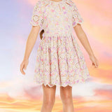 MARLO KIDS CHARLOTTLE MINI EMBROIDERED DRESS - FLORAL