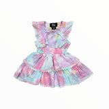 FLOWERS BY ZOE BABY GAUZE EYELET DRESS - TIE DYE