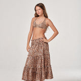 SUBMARINE SWIM SKIRT - LEOPARD