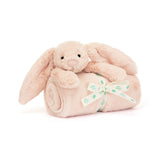 JELLYCAT BASHFUL BUNNY BLANKIE - BLUSH