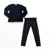 DORI CREATIONS LEGGING - BLACK/GOLD STARS