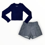 IF SO CARGO SHORT - BLUE STRIPE