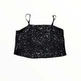 KATIE J TWEEN TAYLOR SEQUIN TOP - BLACK