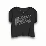 PRINCE PETER CROP T-SHIRT - BLACK/PEACE CROP