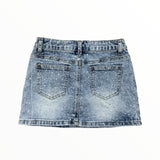 FLOWERS BY ZOE DENIM SKIRT - DENIM/STONES