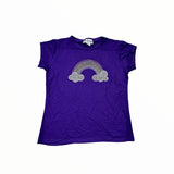 DORI CREATIONS T-SHIRT - PURPLE/RAINBOW