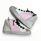 M2B HIGH TOP SNEAKER - PINK/WHT/SILVER/BLACK