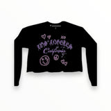 PRINCE PETER CROP PULLOVER - BLACK/ LA CALI