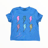 FIREHOUSE T-SHIRT - NEON BLUE/ BOLTS