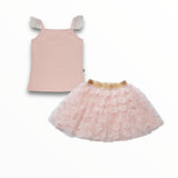 PETITE HAILEY LUNA SKIRT SET - PEACH