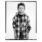 NUNUNU GRUNGE FLANNEL SHIRT - BLACK AND WHITE