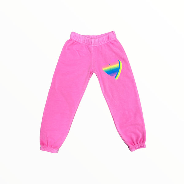 FIREHOUSE SWEATPANT - NEON PINK/HEART