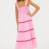 BEACH RIOT CHARLOTTLE DRESS - SWEET BERRY WAVE PINK