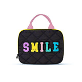 TOP TRENZ LUNCH BOX - BLACK SMILE PATCHES