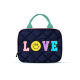 TOP TRENZ LUNCH BOX - NAVY LOVE PATCHES