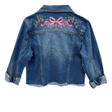 KATIE J TWEEN NEWPORT EMBROIDERED DENIM JACKET - DENIM