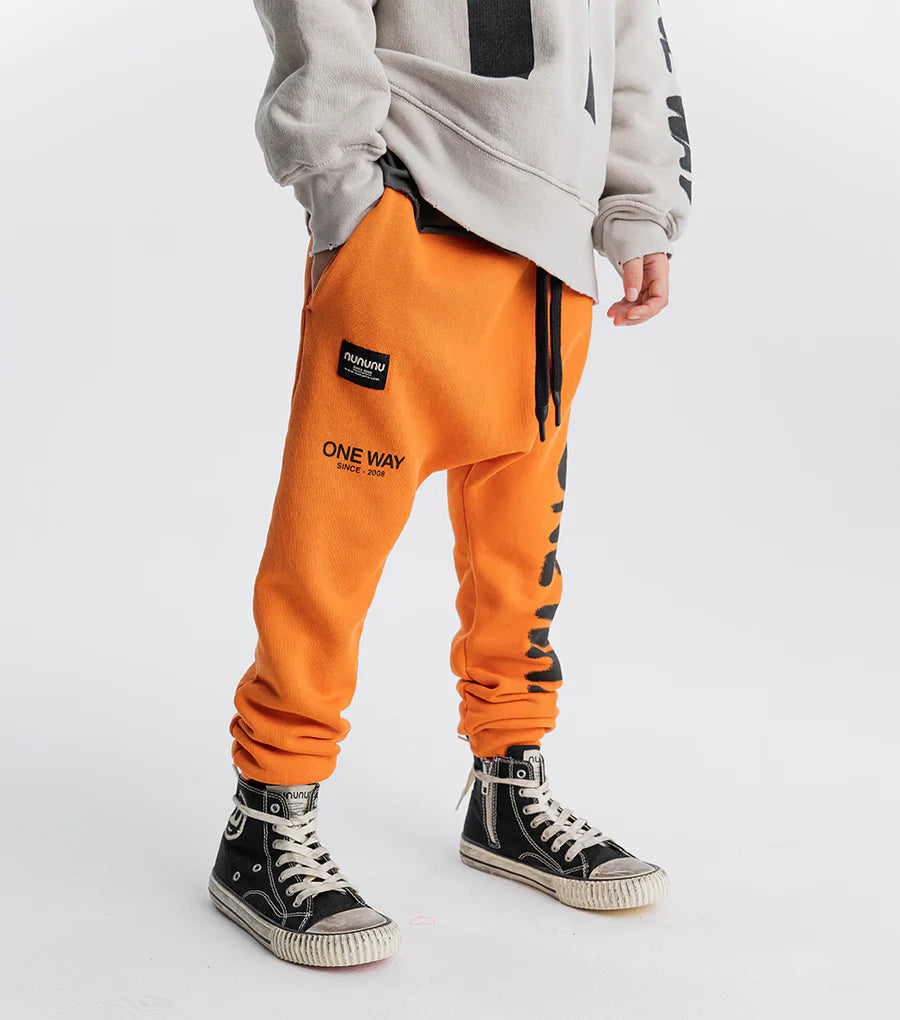 Orange jogger pants