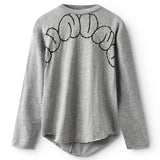 NUNUNU BUBBLY ROUNDED SHIRT - HEATHER GREY