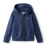 NUNUNU ICONIC LIGHT ZIP HOODIE - INDIGO