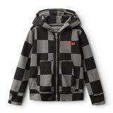 NUNUNU CHECKMATE ZIP HOODIE - GRAPHITE