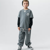 NUNUNU SMILE SWEATPANT - HEATHER GREY