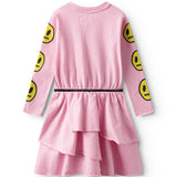 NUNUNU SMILE LAYERED DRESS - SUPER PINK