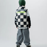 NUNUNU CHECKMATE DOWN VEST - BLACK/SMOKEY GREY