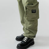 NUNUNU SMILE CARGO PANT - OLIVE