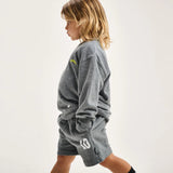 NUNUNU 10 SWEATSHORT - HEATHER GREY