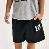 NUNUNU 10 SWEATSHORT - BLACK