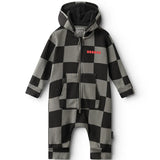 NUNUNU CHECKMATE HOODED OVERALL - GRAPHITE