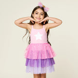 PETITE HAILEY THREE LAYERED TUTU DRESS-  PINK