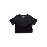 T2LOVE SHORT SLEEVE CROPPED TEE - BLACK