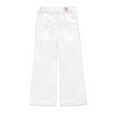 M2B 4-6X WIDE LEG DENIM - WHITE