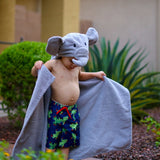 YIKES ELEPHANT HOODED TOWEL