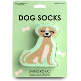 LIVING ROYAL CREW SOCKS - DOG WITH A BONE