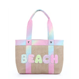 OMG ACCESSORIES "BEACH" STRAW TOTE BAG