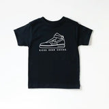 KICKS OVER CHICKS TEE - BLACK