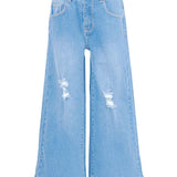 M2B 4-6X WIDE LEG DENIM - LIGHT WASH