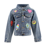 THREE WILDFLOWER DESIGNGS PATCH DENIM JACKET