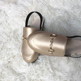 M2B SLINGBACK SLIDES - GOLD