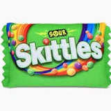 ISCREAM SMALL SOUR SKITTLES PACKAGING FLEECE PILLOW