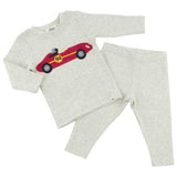 OH BABY 2 PIECE SET - RACE CAR/HEATHER GRAY