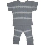 BABY STEPS 2PC TEE/PANT SET - GREY TIE DYE