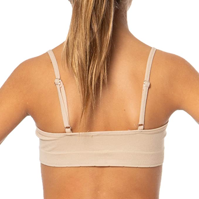 Girls Adjustable Strap Training Sports Cotton Spandex Bra For