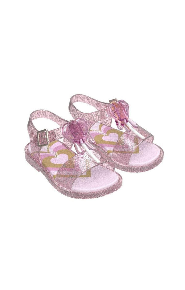 MINI MELISSA MAR SANDAL JELLY POP - PINK GLITTER